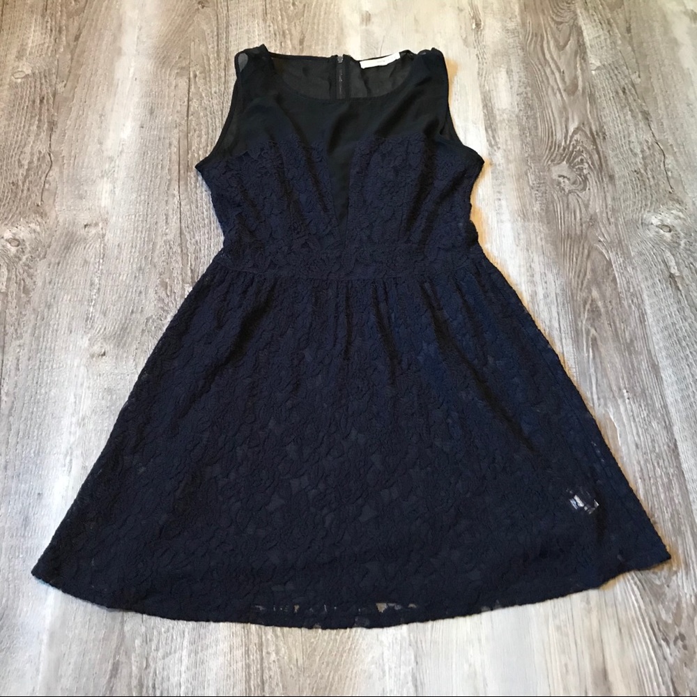 Rewind Fit And Flare Lace Sleeveless Dress Sz L